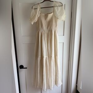 Patrons of Peace Smocked Maxi dress
